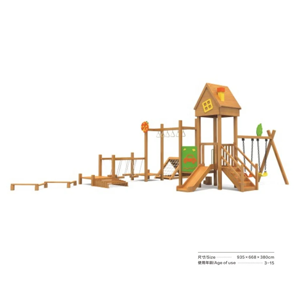 Hot-selling High-quality Wooden Playground Children's Outdoor Practical Rock Climbing Slide Games
