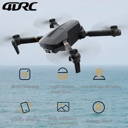 4DRC V4 RC Drone  4K 1080P HD Wide Angle Dual Camera WIFI FPV Drones Foldable Quadcopter Dron Helicopter Toys Gift