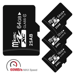 Micro Memory Card TF Card C10 64GB 32GB 16GB Up to 60MB/s A1 Flash TF Card for Phone Tablet Camera UAV Car Tachograph Monitoring