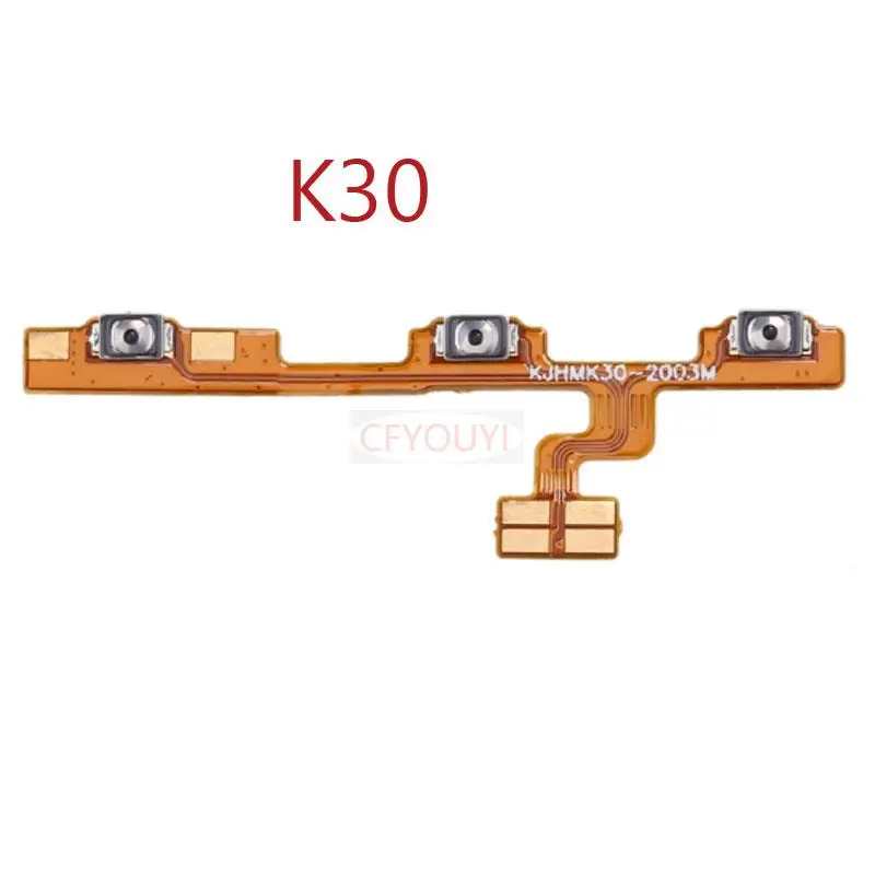 New Power ON OFF Buttons and Volume Button Up Down Flex Cable For Xiaomi Redmi K30 / Redmi K30 Ultra M2006J10C