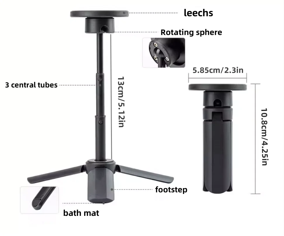 Mini magnetische standaard Desktop statief multifunctioneel klein statief Handheld mobiele telefoonstandaard met magnetische ring