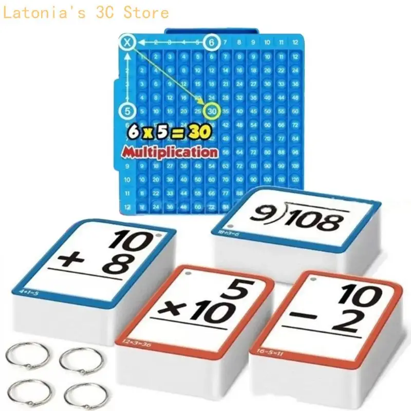 Lernwerkzeug für Kinder mit hochwertigen Papiermaterialien, interaktiven Mathe-Lernkarten X3UB – Detail 9