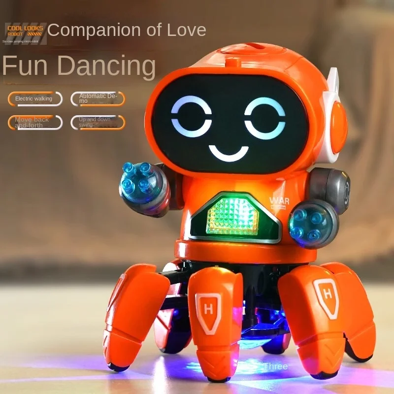 dancing-six-claw-fish-robot-electronic-toy-pet-funny-walking-with-music-lightd-interaction-toys-for-kids-boys'-birthday-gifts