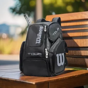 Wilson-Tennis Racket Bobs for Men and Women, Portable Sports Backpack, Racket, Daily, 2 Rackets 10 Main Sales Beach Tennis Bag - №6