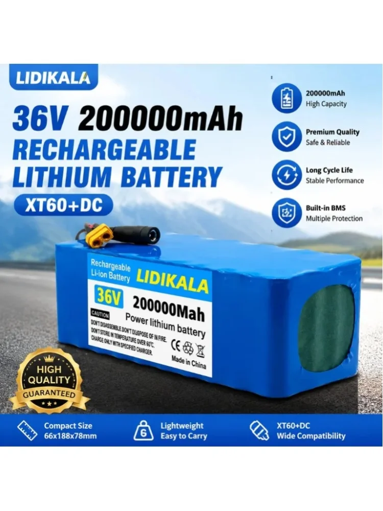 10S4P Elektroroller 200000mAh 36V Lithium-Batterie 18650 Batteriepack 36V 200Ah Elektroroller Batterie