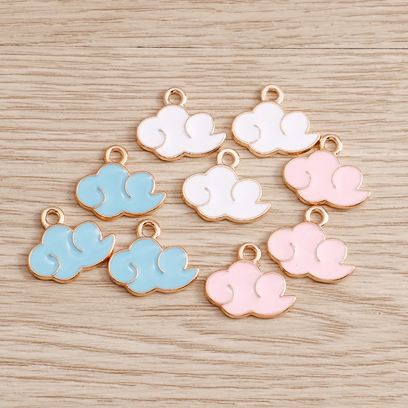 10 Stück niedliche, bunte Emaille-Anhänger in Form von Blitz, Mond und Wolken für die Schmuckherstellung, Ohrringe, Anhänger, Halsketten, DIY-Bastelarbeiten und Accessoires. – Detail 20