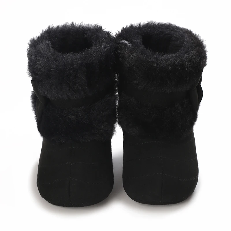 أحذية الثلوج للفتيات الصغيرات من عمر 0 إلى 18 شهرًا، أحذية شتوية دافئة من القطيفة بنعل ناعم غير قابلة للانزلاق، أحذية مريحة للأطفال الصغار