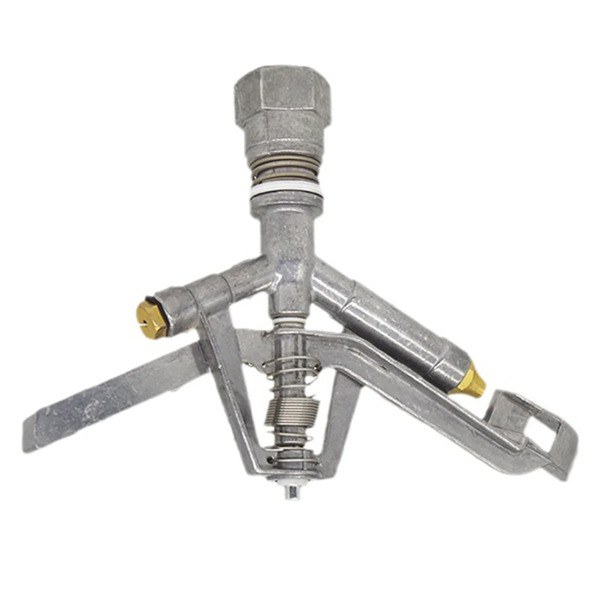 ABNJ Female Thread Rotating Rocker Irrigation Sprinkler Metal Nozzle Agriculture Farmland Lawn Automatic Irrigation Sprayer