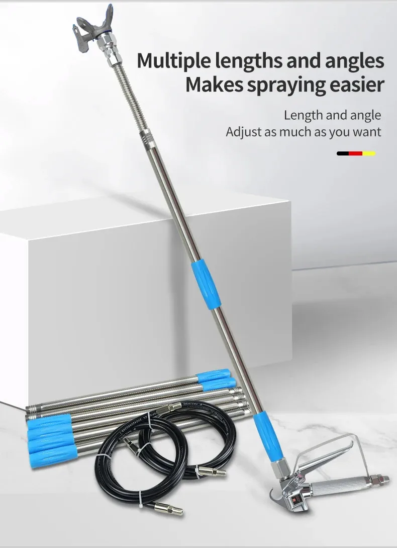 Sprühgerät-Verlängerungsstange, tragbarer Ersatz mit 4 Größen, Hochdruckschläuchen, Airless-Farbspritzstangen, Spritzlackierteile – Detail 2