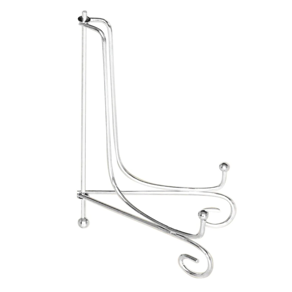 Iron Plate Display Easel Durable Metal Shelf Stand Tabletop Rack for Books Dish Art Frame