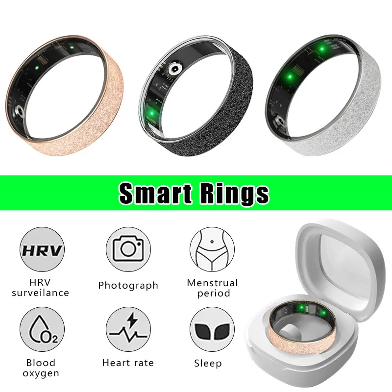 

Смарт-кольцо IP68 и 5ATM, водонепроницаемое для мужчин и женщин, многофункциональный трекер здоровья, монитор сердечного ритма, кислорода в крови, монитор сна