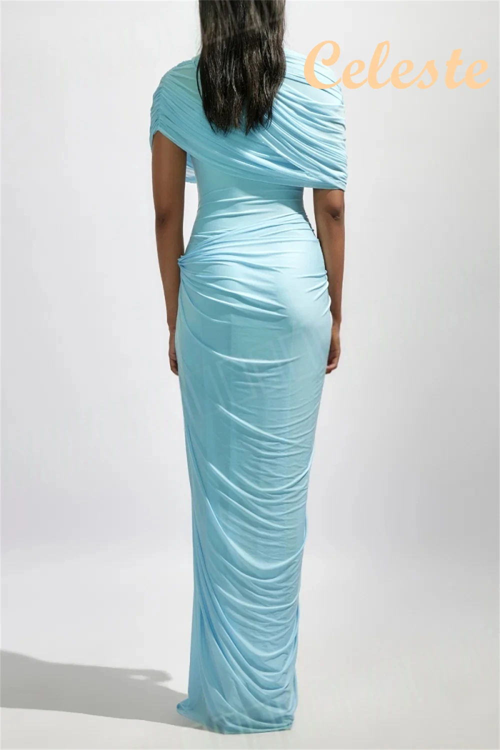 فستان سهرة شيفون مخصص شفاف برقبة دائرية وأكمام قصيرة فساتين العودة للوطن الفاخرة للمناسبات الخاصة