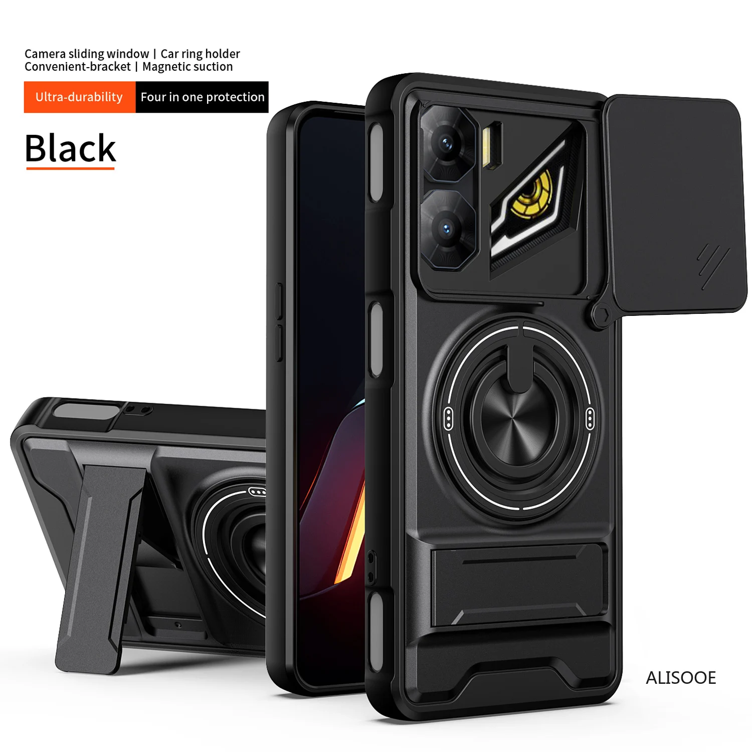 Funda für Nubia Neo 3 5G Fall Drehbare Rutsche Kamera Schutz Ring Stehen Stoßfest Abdeckung Capa Funda – Detail 16