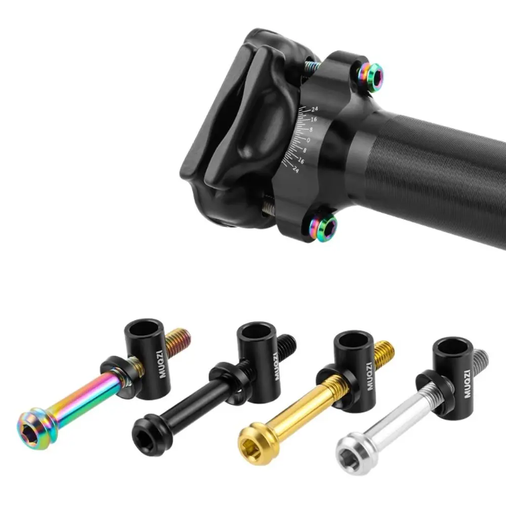 

2Pcs TC4 Titanium Alloy Bike Seat Post Bolts M5*30/40MM Installed Easily Bicycle Saddle Fixed Bolts Durable Universal