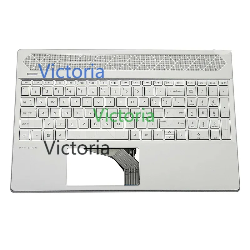 

New palmrest backlit keyboard for HP Pavilion 15-cs 15cs 15-cs 0064st l24752-001 silver 15-cw 15-csr1006tx tpn-q208