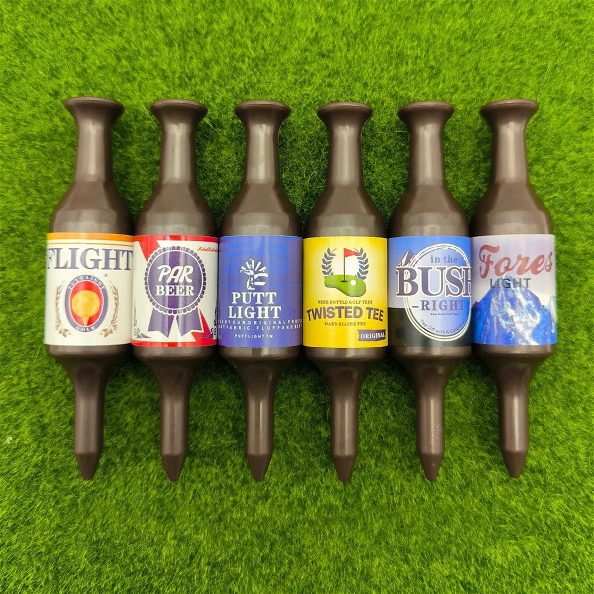 A71P 6 قطع من تي شيرتات الجولف وزجاجة البيرة وتي شيرتات الجولف للاعبي الغولف