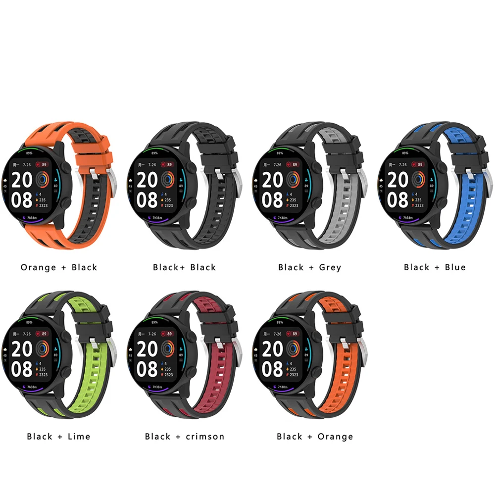 Силиконовый ремешок 22 мм 20 мм для Huawei GT5/GT5 Pro GT4 3 2 42 мм, браслет для Xiaomi Watch 2Pro S4 S3 S2 S1Pro, ремешок для часов Correa