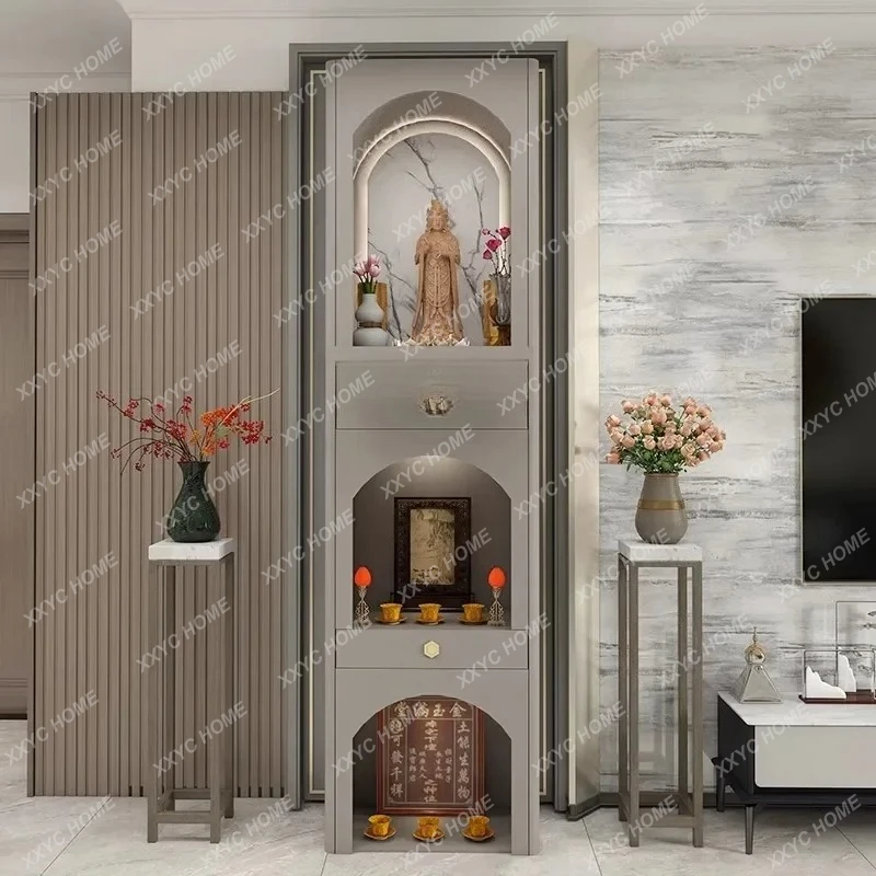 A Household Guanyin Bodhisattva Worship Cabinet Buddha Table Worship Table Ancestor Earth God Cabinet