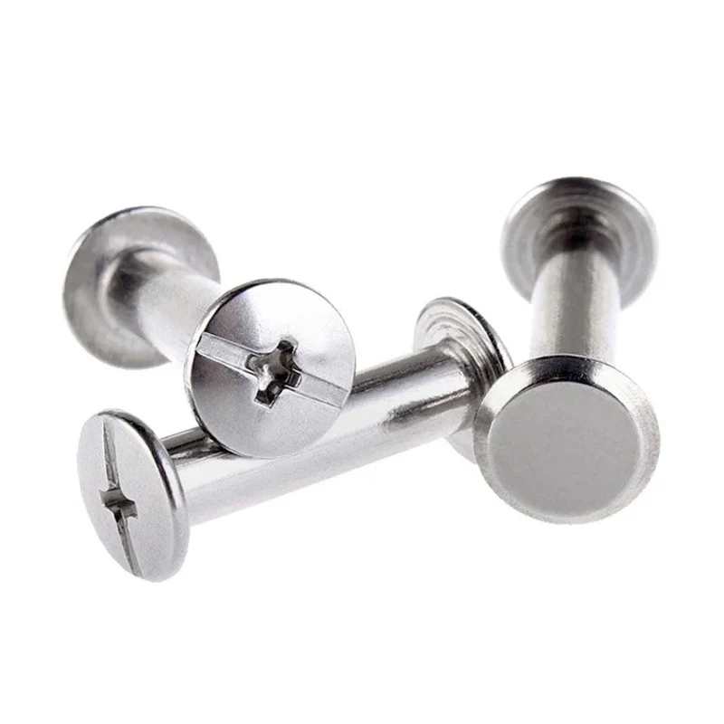10sets M3 M4 304 Stainless Steel Binding Chicago Screw Leather Bag Accounk Photo Album Screw Books Butt Assembling Bolts