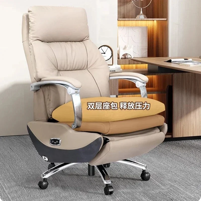 Comfy Leather Office with Reclining Function and Rolling Wheels for Kids and Vanity Use