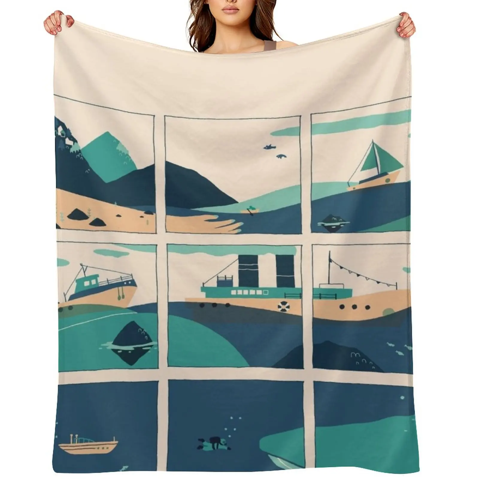 

The long journey Throw Blanket For Sofa Thin Summer Beddings Luxury Designer Cute Plaid Blankets