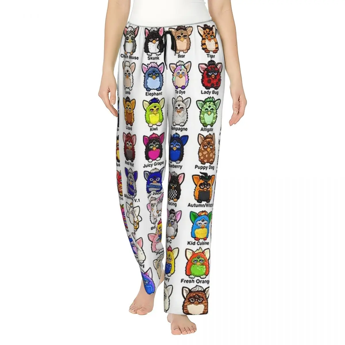 

Custom Furby Collection Women Pajama Pants Lounge Sleep Sleepwear Bottoms with Pockets