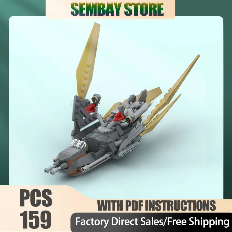 

Fighter Model Moc Building Bricks Modular Steam Spacecraft Model Technology Blocks Christmas DIY Toy Construction Gifts