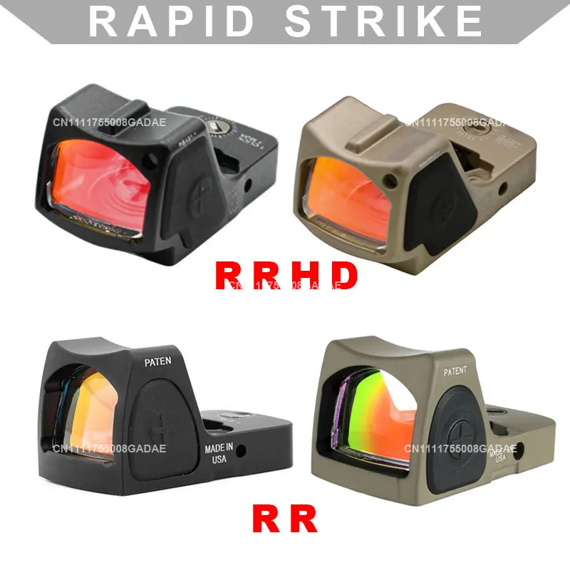 RM HD Red Dot Sight Tactical Pistol Rifle Optic Rear Hunting Adjustable Collimator Sight for 20mm Rail Airsoft G17 G19 AR15 M4