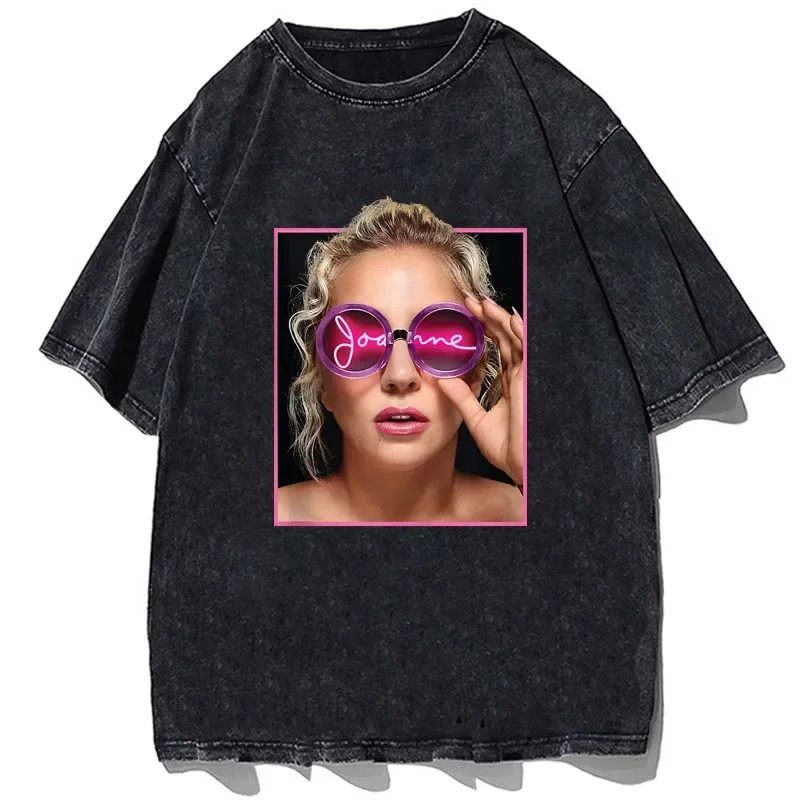 Singer Lady Gaga Printed T-Shirt The Fame Rap Music 90'S Vintage Birthday Gift Men Casual Shirt Vintage Cotton Oversize Tops