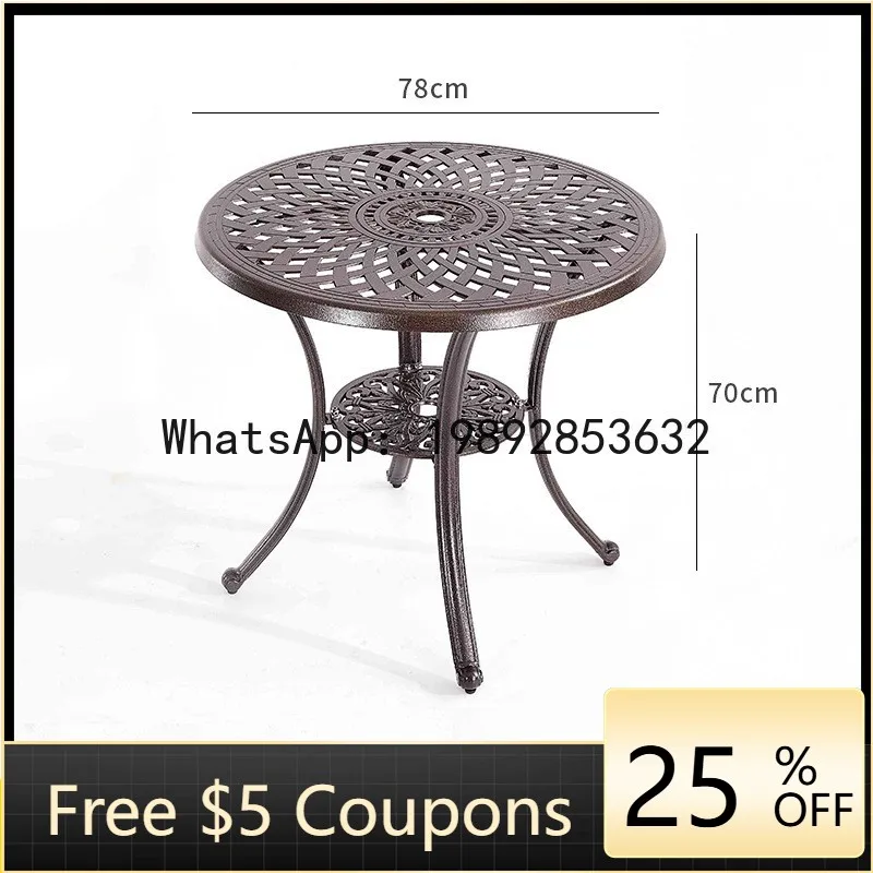 

Z3 Outdoor Balcony Cast Aluminum Garden Patio Table and Chairs Leisure Open-Air Villa Outdoor Waterproof