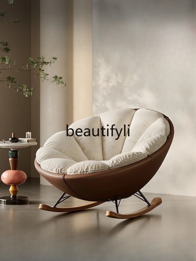 

Designer sofa chair modern simple rocking chair living room lazy leisure chair Nordic single