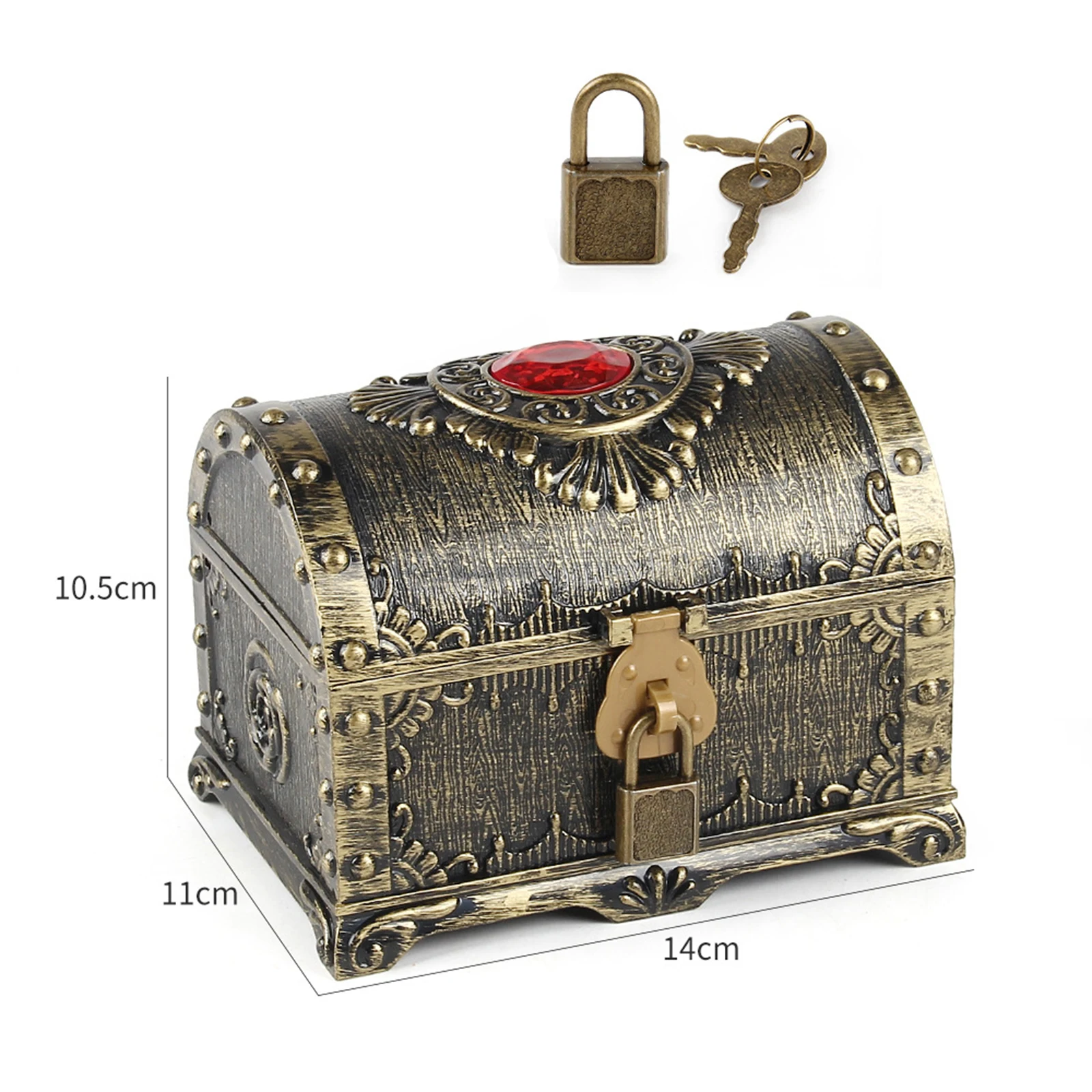 Pirate Treasure Chest with Lock and Key Prize Gift Adventurous