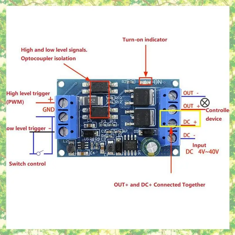 Smart-DC 4V-60V MOS Trigger Driver Module Electronic Switch Control Board Module With PWM Control For High/Low Level Trigger
