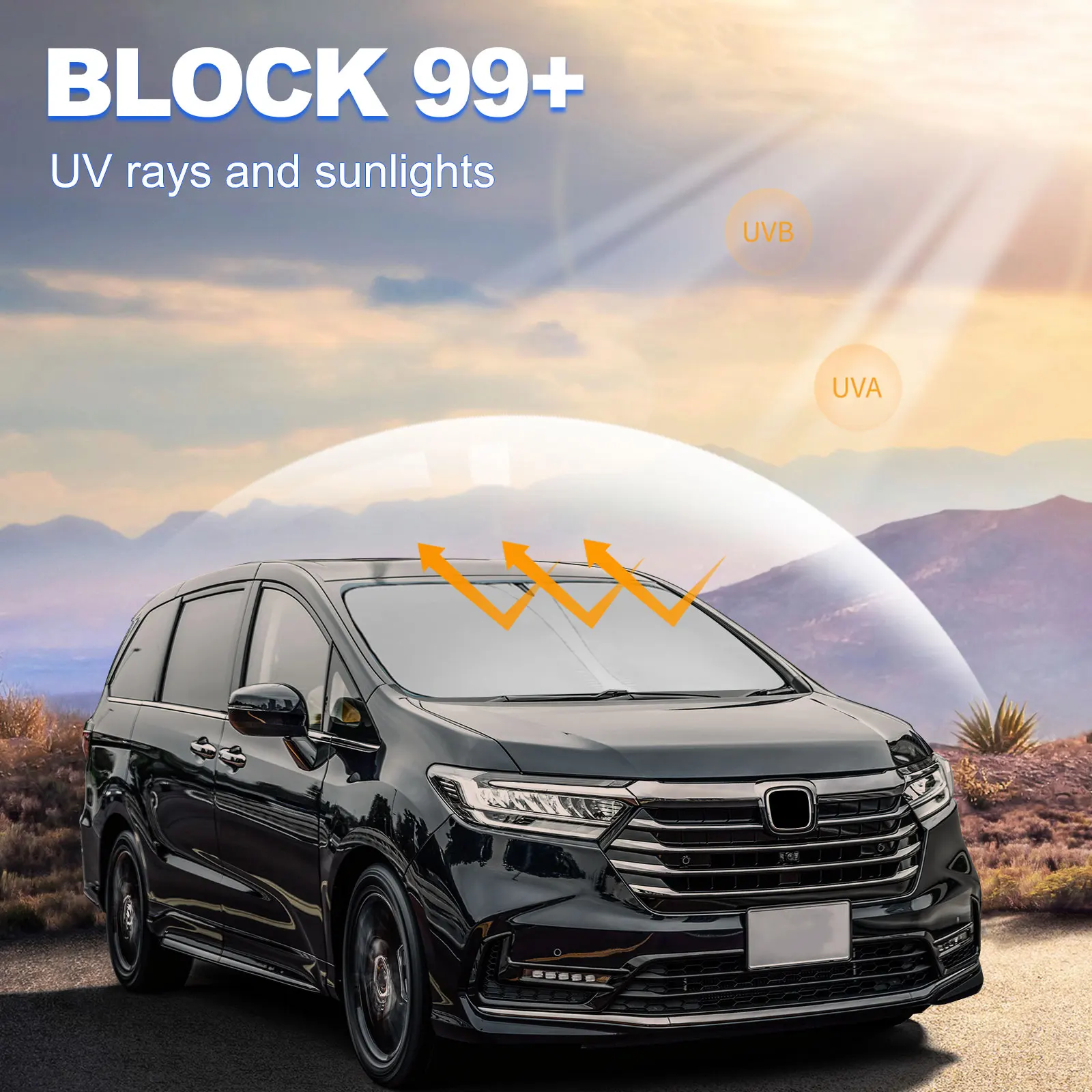 مخصص الزجاج الأمامي الشمس الظل لهوندا أوديسي LX EX EX-L 2018-2025 نافذة ظلة الشمس قناع حامي كتل قابلة للطي الأشعة فوق البنفسجية #2