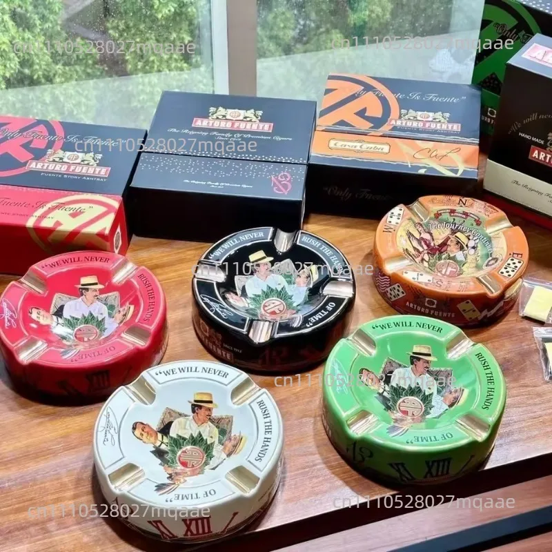 Household American Style Retro Sentiment Living Room Outdoor Oversized Ceramic Ashtray Cigar Holder
