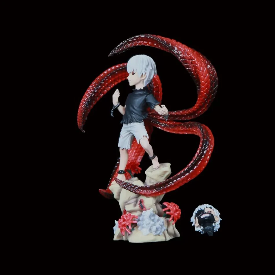 Tokyo ghoul figura centopéia máscara centopéia rosto-mudável kaneki ken animação figura desktop ornamentos decorativos brinquedos