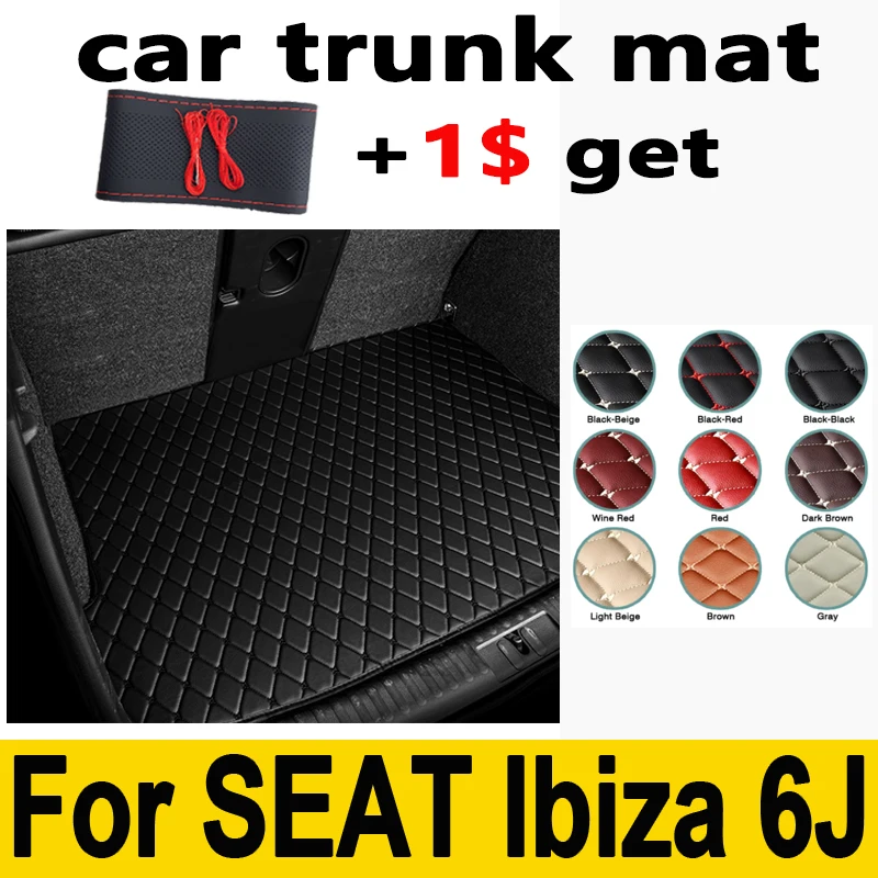 

Car Trunk Storage Pad For SEAT Ibiza 6J 6P MK4 2008~2017 Waterproof Dedicated Car Mat Trunk Mat Car Accessories