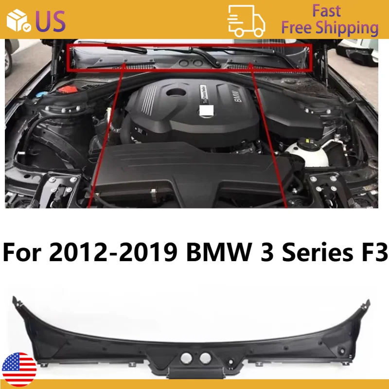 51717258177 Front Windshield Wiper Cowl Cover Wiper Wate Plate For BMW 3 Series F30 2012-2019 High Quality Car Accessories