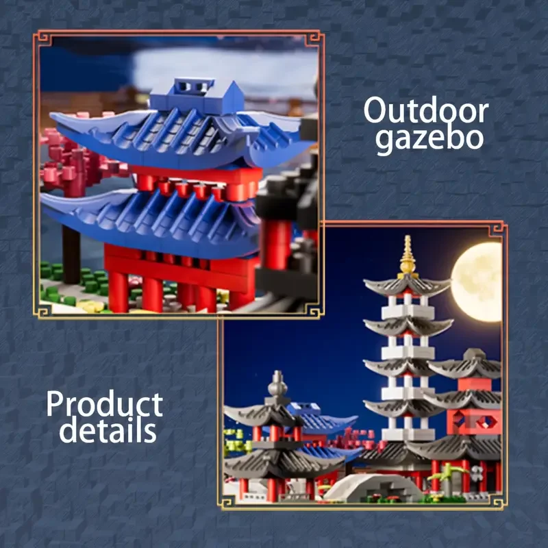2568-Piece Building Block Garden Classic Architecture Assembly Block Ornaments Birthday Gift Thanksgiving Christmas Halloween Gift Model Toy