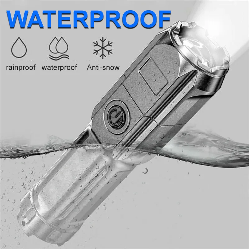 Flash Light Portable Rechargeable Spotlights High Power Rechargeable Led Flashlight Camping Ultra Powerful Flashlight Lamp Work