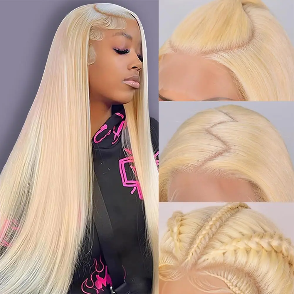 

Золотой парик из человеческих волос 38 дюймов 613 женский парик 13x4 13x6 высокой четкости, плотность 200%, без клея, предварительно вытянутые детские волосы