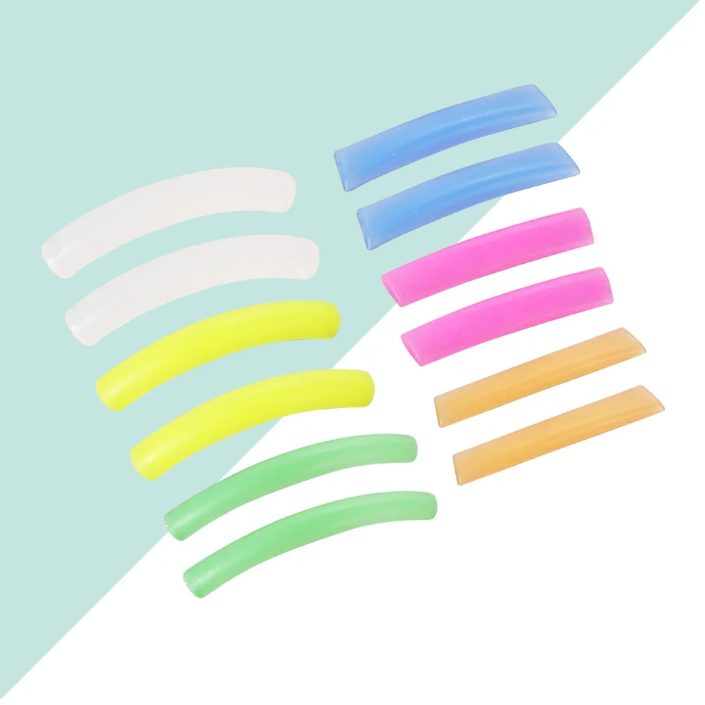 1 مجموعة رمش ملحقات طوقا سيليكون قابلة لإعادة الاستخدام سطح أملس لصقة عين البليت لأداة تمديد تطعيم لاش #5