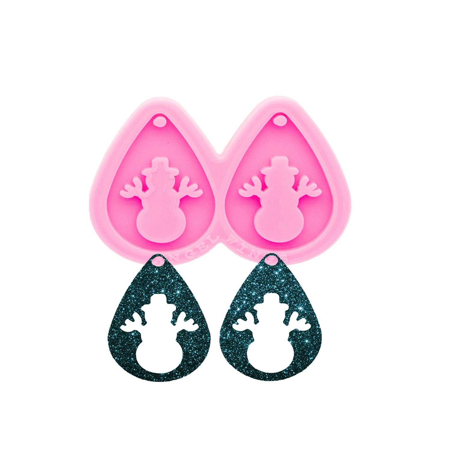 Teardrop Snowflake Pendant Silicone Mold Epoxy Resin Casting Mold for DIY Earring Necklace Charm Jewelry Making