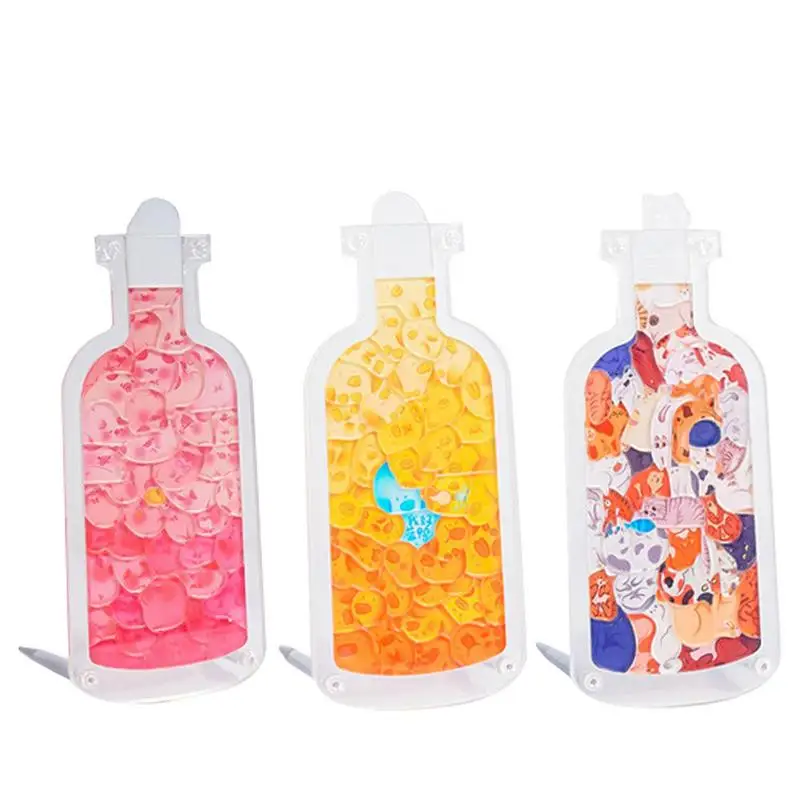 New Acrylic Bottle Standee 3D Creative Puzzle Gift Set DIY Jigsaw Puzzle Cute Kitten Duck Pig Decoration Toys Birthday Gifts