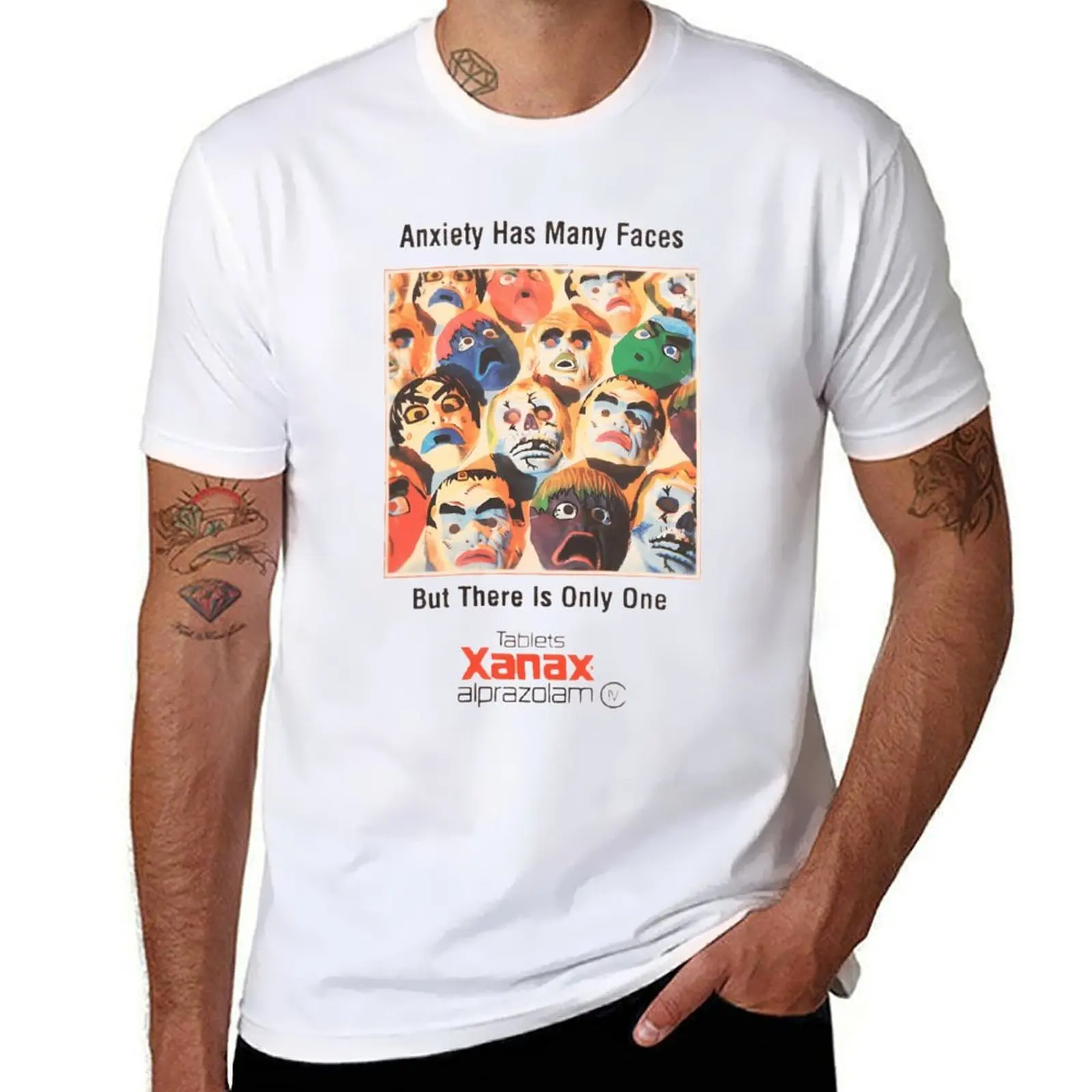 

Xanax Has Many Faces T-Shirt anime t shirts for man t shirt custom print T-Shirt