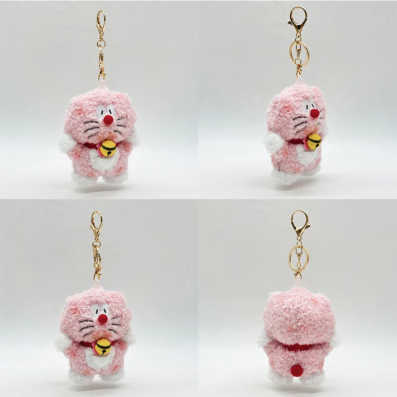 Llavero de Doraemon de Japón, Muñeco de Peluche Rosa, Lindo y Animado, Colgante para Mochila Infantil