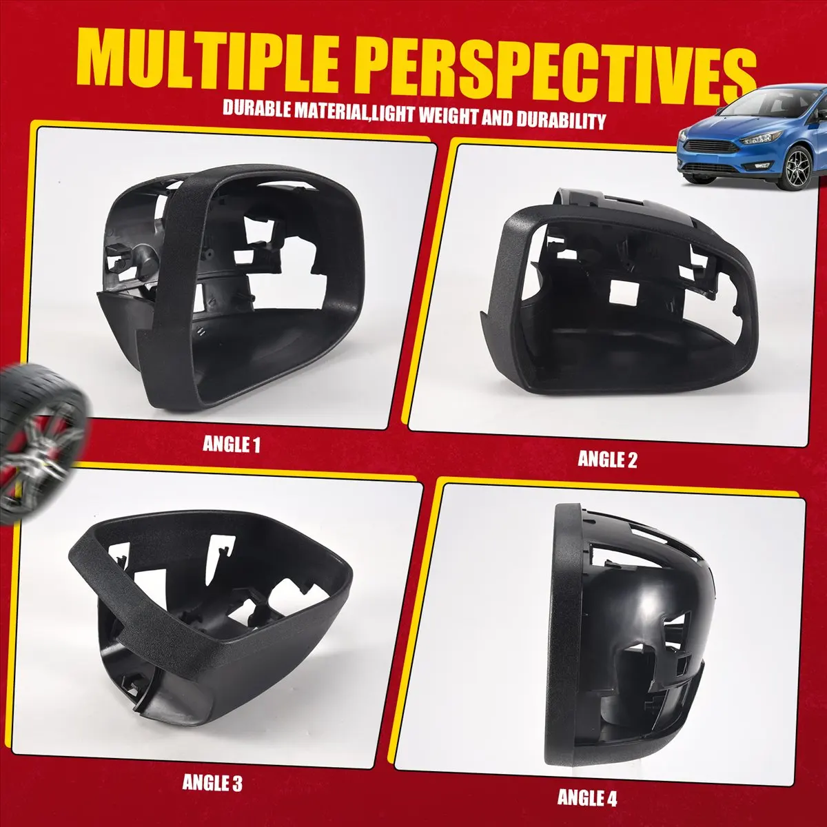#15G (black)Right Rear View Mirror Cover Frame Mirror Shell Base Exterior,Automotive Parts & Accessories