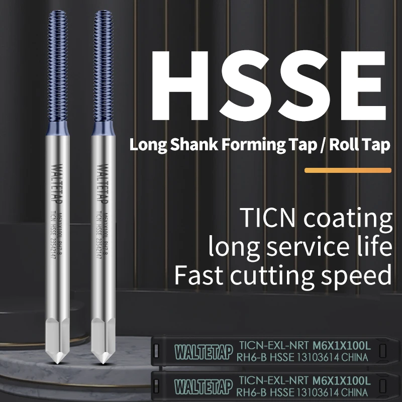 

HSSE-M42 JIS Standard Long Shank 80MM 100MM 120MM 150MM With TICN Roll Forming Tap M2 M3 M4 M5 M6 M8 M10 M12 Machine Thread Taps