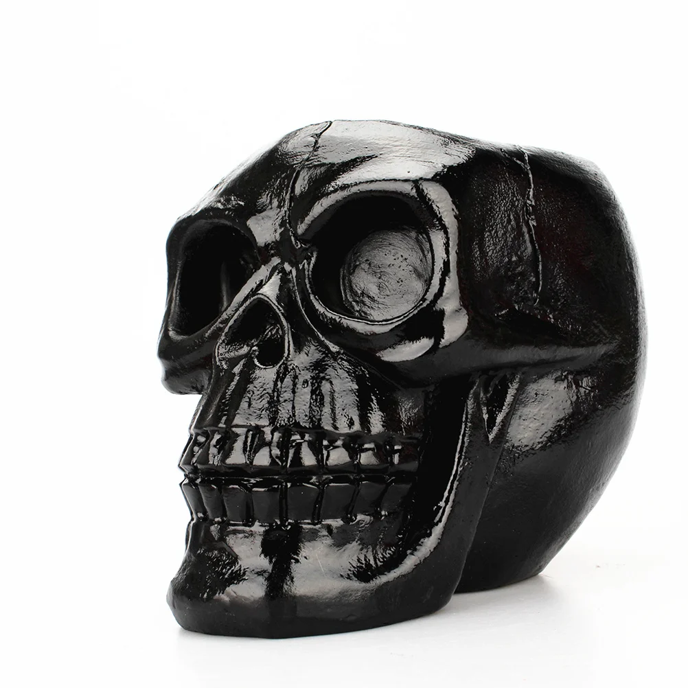 

Pencil Holder Makeup Tools Storage Flowerpot Desktop Decoration Skull Head Ornament