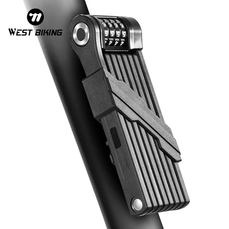 AliExpress West Biking WEST BIKING Foldable Bike Lock MTB Road Password Bicycle High Security Anti-Theft Scooter Electric E-Bike Cycling Chain Lock